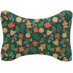 Christmas Pattern 3 Seat Head Rest Cushion by designsbymallika