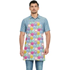 Cute Emoticon Pattern Kitchen Apron by designsbymallika