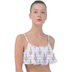 Heart Pineapple Frill Bikini Top by designsbymallika