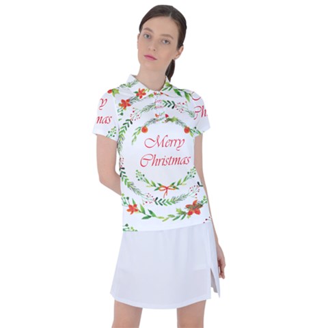 Merry Christmas Women s Polo Tee by designsbymallika