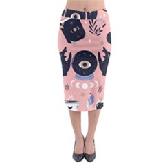 Astrology Midi Pencil Skirt