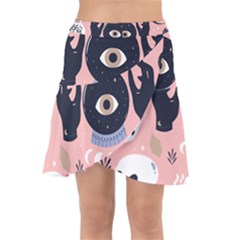 Astrology Wrap Front Skirt