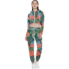 Christmas Love Cropped Zip Up Lounge Set by designsbymallika