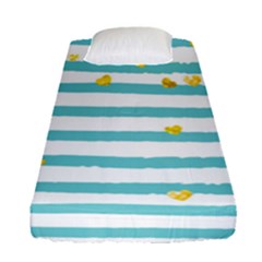 Cute Golden Hearts Fitted Sheet (single Size) by designsbymallika