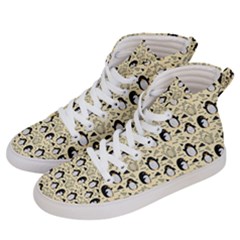 Cute Penguin Love Women s Hi-top Skate Sneakers by designsbymallika