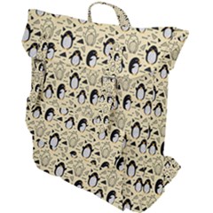 Cute Penguin Love Buckle Up Backpack by designsbymallika