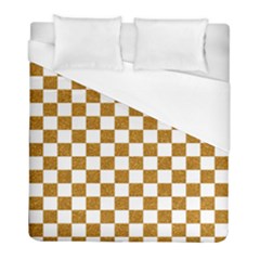 Checkerboard Gold Duvet Cover (full/ Double Size) by impacteesstreetweargold