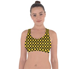 Dot Dots Dotted Yellow Cross String Back Sports Bra by impacteesstreetwearten