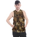 Skull Texture Vintage Men s Sleeveless Hoodie View1