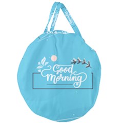 Background Good Morning Giant Round Zipper Tote