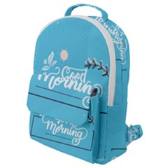 Background Good Morning Flap Pocket Backpack (small)