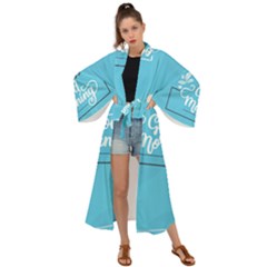 Background Good Morning Maxi Kimono