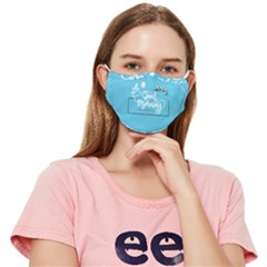 Background Good Morning Fitted Cloth Face Mask (adult)