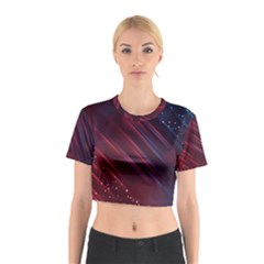 Illustrations Space Purple Cotton Crop Top