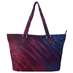 Illustrations Space Purple Full Print Shoulder Bag