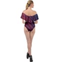 Illustrations Space Purple Off Shoulder Velour Bodysuit  View2