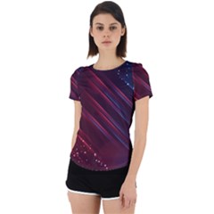 Illustrations Space Purple Back Cut Out Sport Tee