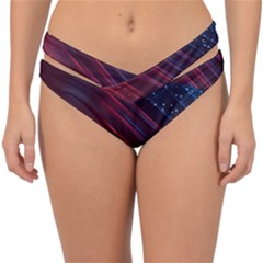 Illustrations Space Purple Double Strap Halter Bikini Bottom