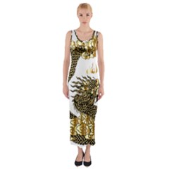 Dragon Animals Monster Fitted Maxi Dress