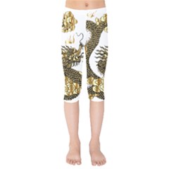 Dragon Animals Monster Kids  Capri Leggings 