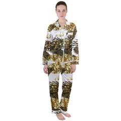 Dragon Animals Monster Satin Long Sleeve Pajamas Set