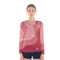 Online Woman Beauty Pink Women s Long Sleeve Tee