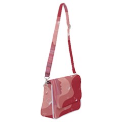 Online Woman Beauty Pink Shoulder Bag With Back Zipper by Mariart