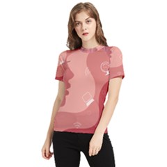 Online Woman Beauty Pink Women s Short Sleeve Rash Guard