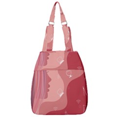 Online Woman Beauty Pink Center Zip Backpack