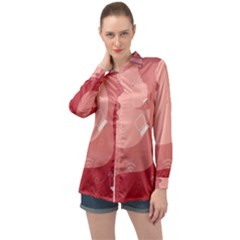 Online Woman Beauty Pink Long Sleeve Satin Shirt