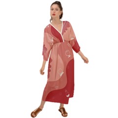 Online Woman Beauty Pink Grecian Style  Maxi Dress