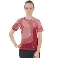 Online Woman Beauty Pink Women s Sport Raglan Tee