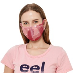 Online Woman Beauty Pink Crease Cloth Face Mask (Adult)