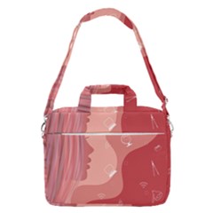 Online Woman Beauty Pink Shoulder Laptop Bag by Mariart