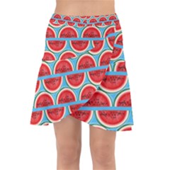 Illustrations Watermelon Texture Pattern Wrap Front Skirt