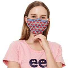 Illustrations Watermelon Texture Pattern Fitted Cloth Face Mask (adult)