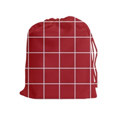 Red Plaid Drawstring Pouch (xl) by goljakoff