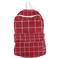 Red Plaid Foldable Lightweight Backpack by goljakoff