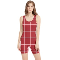 Red Plaid Women s Wrestling Singlet by goljakoff