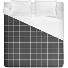 Gray Plaid Duvet Cover (king Size) by goljakoff