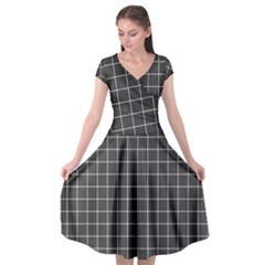 Gray Plaid Cap Sleeve Wrap Front Dress by goljakoff