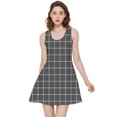 Gray Plaid Inside Out Reversible Sleeveless Dress