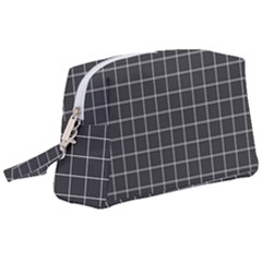 Gray Plaid Wristlet Pouch Bag (large) by goljakoff