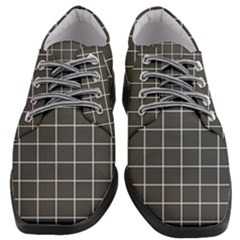 Gray Plaid Women Heeled Oxford Shoes