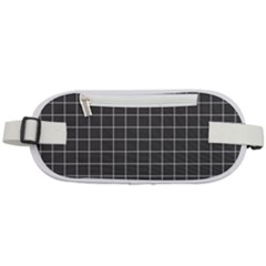 Gray Plaid Rounded Waist Pouch by goljakoff