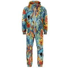 Butterfly And Flowers Hooded Jumpsuit (men)  by goljakoff