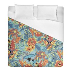 Butterfly and flowers Duvet Cover (Full/ Double Size)