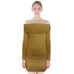 Golden 11 Long Sleeve Off Shoulder Dress by impacteesstreetweargold