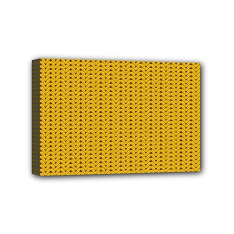Knitted Pattern Mini Canvas 6  X 4  (stretched) by goljakoff