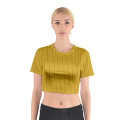 Knitted Pattern Cotton Crop Top by goljakoff